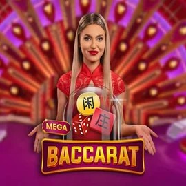Mega Baccarat casino game by Pragmatic Play – featured logo at Spellwin Casino